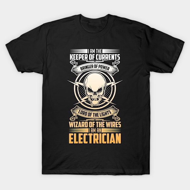 Electrician power outlet socket gift electricity T-Shirt by OfCA Design